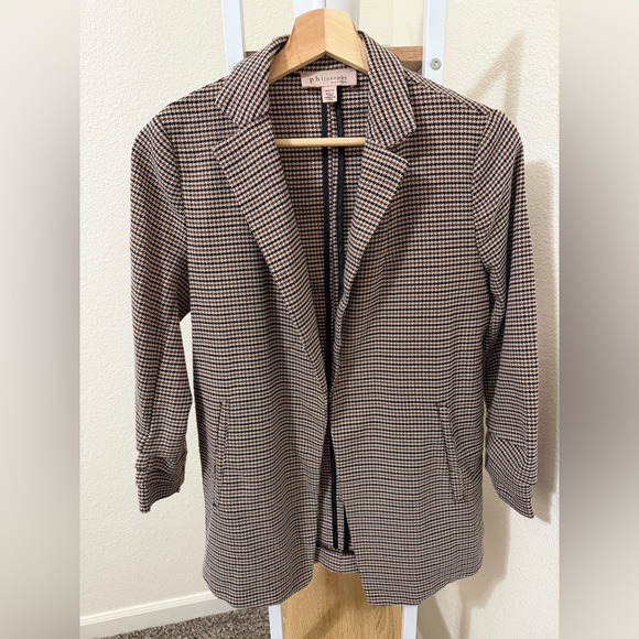 Philosophy Jackets & Blazers - Philosophy Black and Brown Houndstooth Blazer